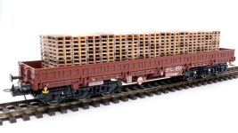 In der Spur H0-PAL-300 - H0 - Palettenstapel 300 Paletten mit montierten Zurrbändern